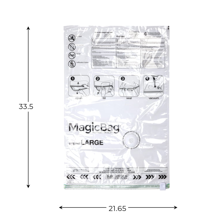 MagicBag Large Heavy Duty Vacuum Storage Bags, 3 Pack photo 5