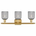 thumbnail image 2 of 516-3W-SG-G559-5SM Innovations Lighting Bridal Veil - 3 Light Bath Vanity-10 Inch Tall and 25 Inch Wide-Satin Gold Finish-Light Smoke Glass Color, 2 of 2