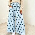 thumbnail image 2 of CHGBMOK Women's Polka Dot Wide Leg Pants Elastic High Waist Loose Casual Trousers Pull On Flowy Palazzo Pants with Pockets, 2 of 7
