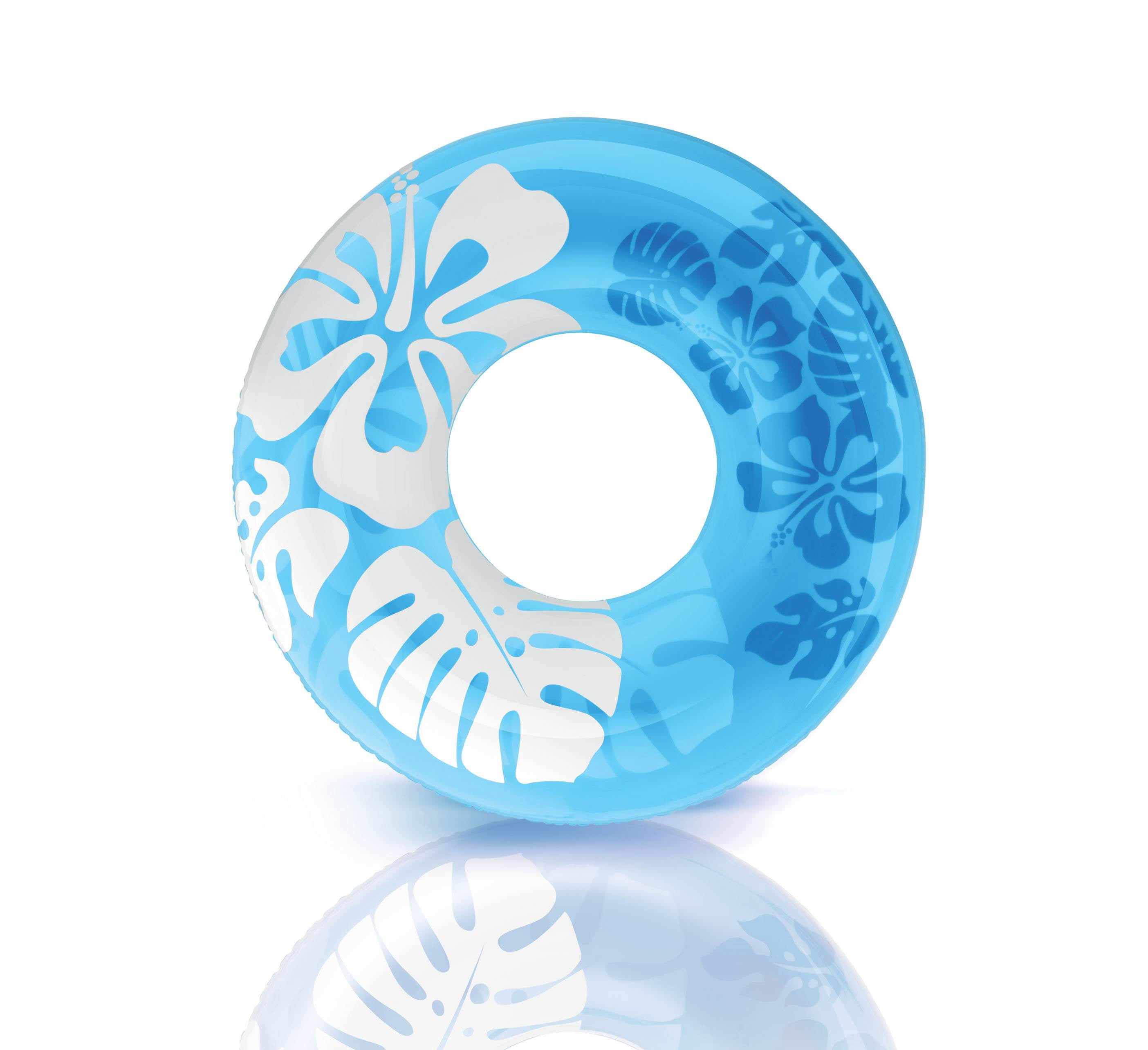 Intex Colorful Transparent Inflatable Swimming Pool Tube Raft (12 Pack) 59251EP