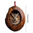 thumbnail image 6 of Naierhg Animal Pendant 2D Acrylic Animal Hanging Ornament Animal in Tree Hole Xmas Tree Decoration for Living Room Bedroom Garden Decor, 6 of 8