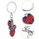 thumbnail image 2 of Britain Flag Heart Shaped Keychain Charm Souvenir Keychains Pendant Keyring Charm, 2 of 4