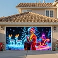thumbnail image 5 of uhnmki Neon Style Garage Door Cover Festive Holiday for Outdoor Indoor Use Weather Polyester Fabric with Reinforced Stitching Easy Installation and Storage, 5 of 5