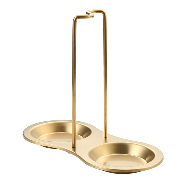 Soporte para Cucharas de acero inoxidable Sunnimix porta cuchara con dos platos para Hotpot Restaurante