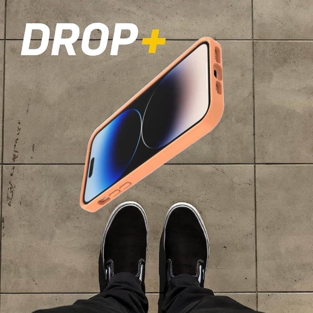 OtterBox iPhone 14 Pro Max (Only) Symmetry Clear Series+ Case - Fungi (Orange) - Ultra-Sleek - Snaps to MagSafe - Raised Edges Protect Camera & Screen - Non-Retail Packaging