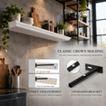 Floating Shelves 55 Inch Long 9.3 Deep Classic Crown Molding For Wall ...