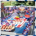thumbnail image 4 of Patriotic Red, White & Blue Tinsel Garland 4th of July Independence Day Decoration 18 Feet Long for Party Decor, 4 of 6