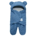 thumbnail image 2 of Baby Fleece Jumpsuits, Infant Newborn Plush Sleepwear Hooded Romper Warm Coat Flannel Fleece Jumpsuit Fuzzy Outwear, 2 of 3