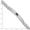 thumbnail image 2 of 7.75mm 925 Sterling Silver Enameled Bar Mens Bracelet 8 Inch Link Bracelet for Men - 21.1 Grams, 2 of 2