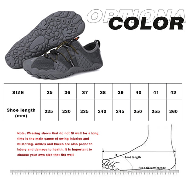 Zapatos Acuáticos Aqua Shoes Zapatillas de buceo transpirables Zapatillas de vadeo para senderismo en el lago (gris oscuro41) Ndcxsfigh Para Estrenar