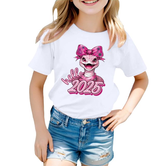 Tween Girls T Shirts Short Sleeve Prints Tops Clothes for Kids Size 10-11T