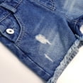 thumbnail image 6 of KIDSCOOL SPACE Baby Girls Denim Shorts,Little Boys Ripped Raw Edge Hem Jeans Summer Shortalls,Blue,2-3 Years, 6 of 7
