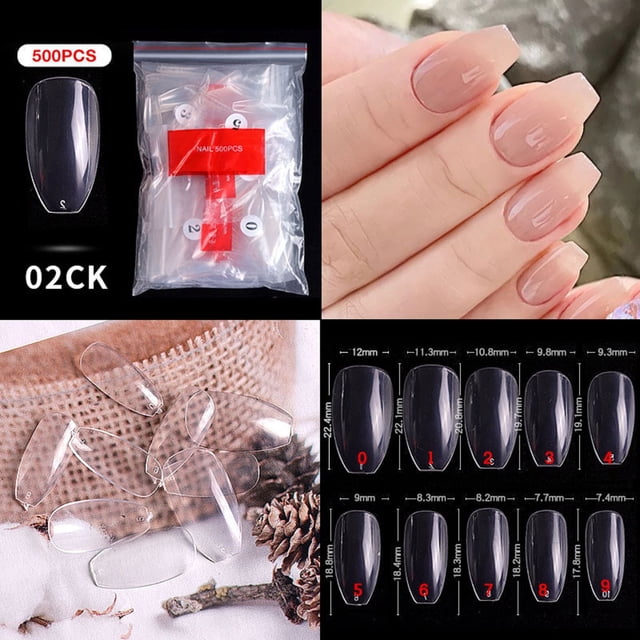 Fiudx Uñas Francesas Puntiagudas, Uñas de Ataúd Superlargas, Fáciles de Cortar y Pintar, Material Abs Ecológico, Ideal para Decoración de Uñas, Salón de Belleza o Fiestas, Regalo Perfecto para Tus Se