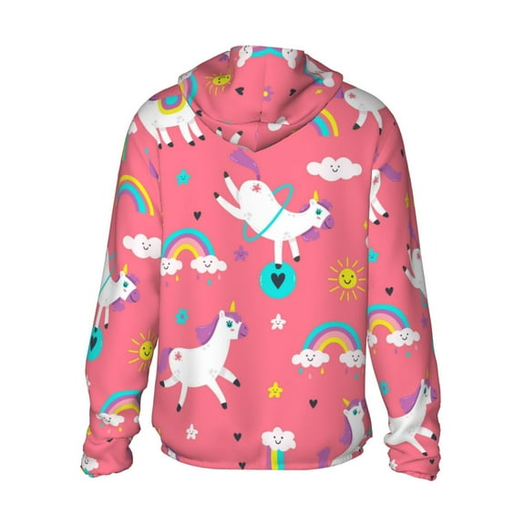 Kdxio Yoga Unicorn Print Women Men Sun Protection UPF 50 Jackets Zip Up Long Sleeve Hoodie Hiking Lightweight with Pockets