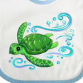 thumbnail image 4 of Inktastic Sea Turtle Swimming Boys or Girls Baby Bib, 4 of 4