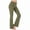 Green, variant on Women's High Waisted Flare Yoga Pants, Ribbed Knit Stretchy Leggings for Booty Lifting, Casual Workout Bottoms for Yoga, Pilates, and Low Impact Exercise-White