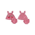 thumbnail image 2 of Loicainy Baby Toddler Girls Strawberry Embroidery Outfits 3 6 12 18 24 Months Flying Sleeve Plaid Tops PP Shorts Summer Clothes Sets, 2 of 8