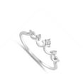 thumbnail image 4 of White Cubic Zirconia Swirl Elegant Thumb Crown Ring .925 Sterling Silver Band Jewelry Female Size 8, 4 of 4