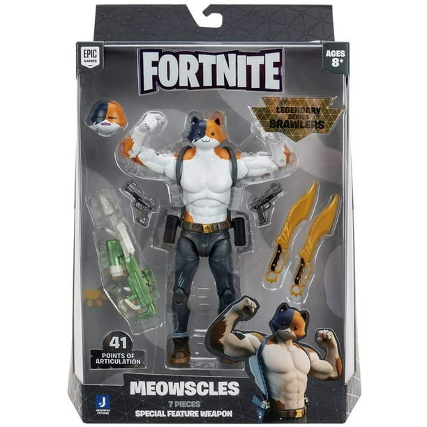 Fortnite Legendary Series Brawlers paquete de 1 figura Figura de accion Meowscles de 7 Fortnite Fortnite Walmart en linea