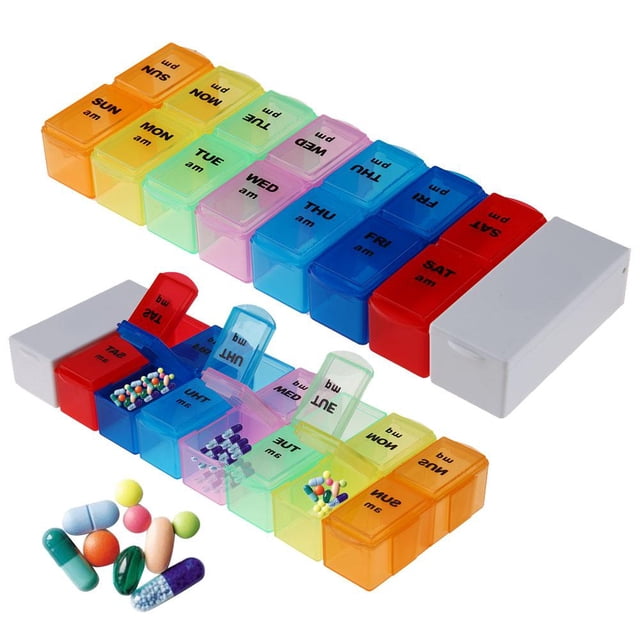 Caja organizadora de pastillas desmontable5 uds.recordatorio de medicamentos con cortador divisor Likrtyny Cuidado Belleza
