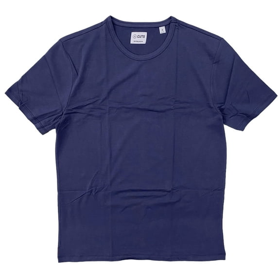 Cuts Clothing Men's The Friday Projects Straight Hem Classic Fit PYCA Tee T-Shirt With Red X (Large, Moonshadow w/ Red X)