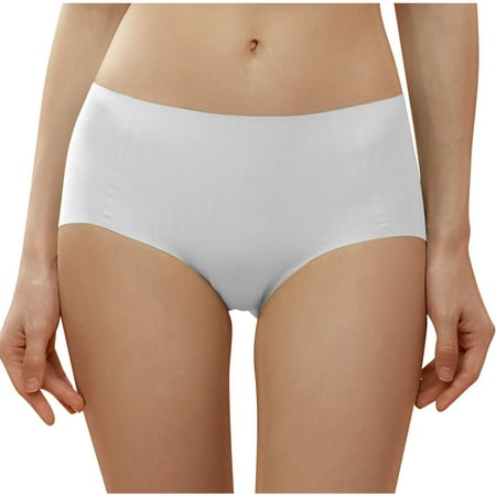 Erwazi Women s Seamless Hipster No Show Invisible Ice Silk Stretch Underwears Pack Bikini Underwear Panty