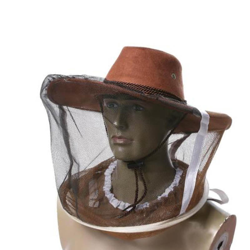 Beekeep Beekeeper Cowboy Hat Mosquito Bee Insect Net  Face Head Protector IC 