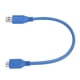 thumbnail image 3 of Cable USB A a Micro B USB 3.0 para disco duro externo, cable adaptador de transmisión de 5 Gbps, azul (0,3 metros), 3 of 14