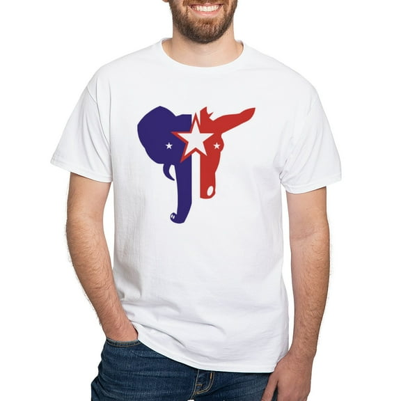 CafePress - Republican Democrat White T Shirt - Men's Classic T-Shirts