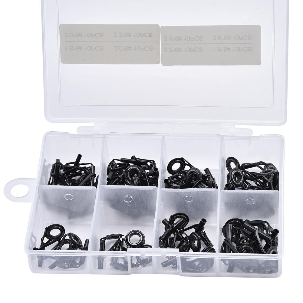 HERCHR Tip Tops Guide Kits, 80pcs 8 Size Ceramic & Stainless Steel