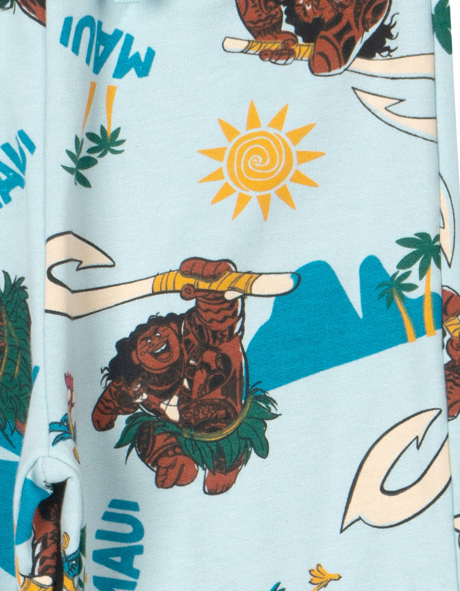 Disney Moana Maui Fleece Drop Shoulder Pullover Hoodie and Jogger Pants Outfit Set Infant to Big Kid