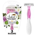 thumbnail image 1 of BIC Soleil Escape Rasoirs Jetables pour Femmes, 3 Lames pour un Rasage Confortable, Paquet de Rasoirs à Manche Parfumé Rose et Magnolia pour Femmes, Lot de 3, 1 of 3