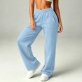 thumbnail image 7 of BUIGTTKLOP Womens Sweatpants Fleece Lined Wide Leg Baggy Lounge Sweat Pants High Waisted Comfy Casual Warm Fall Winter Workout Gym Trousers, 7 of 7