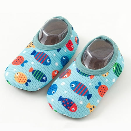 

NEGJ Soles Slip With Fleece Thick Shoes Non Cartoon Sole First Soft Children Socks Prewalker Babies Walkers Baby Shoes