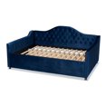 thumbnail image 3 of Allora Contemporary Velvet Upholstered Queen Daybed in Roya Blue, 3 of 7