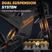 Electric Dirt Bike for Teens,Peak 2600W 38MPH Off-Road eMotorcycle,60V 23AH,up to 100 Miles,Full Suspension,14/12 Tire Mountain Bike UL2849
