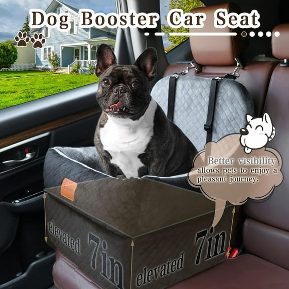 Dog Booster Car Seat for Small/Medium Dogs up to 35 lbs