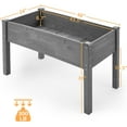 thumbnail image 3 of Raised Garden Bed with Legs, 48x24x30'', Outdoor Wood Elevated Planter Box, Thick Legs, w/Liner, 3 of 7