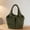 31#Green, variant on Striped Corduroy Shoulder Bag, Large Capacity Furry Handbag Multi Pocket Mom Diaper Bag Commute Tote Organizer Stylish Daily Carry, for Strolling Moms Shopping Commute Travel Women