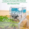 thumbnail image 2 of Mini Fish Tank Filter Waterfall Suspension External 3-in-1 Oxygenated Water Circulation Silent Filter Box Aquarium Accessories, 2 of 6
