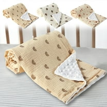 Skegnu Gauze Blanket Double Layer Warm Children's Quilt Soothing Blanket Throw Size Lightweight Fleece Blanket 100x120cm/39.3x47.2in