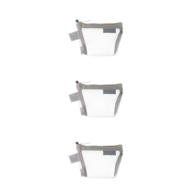 Ounissouiy Bolsa de almacenamiento de malla de nylon transparente portátil Clips de papel Pegatinas de notas Organizador Cierre de cremallera Type1 NO1