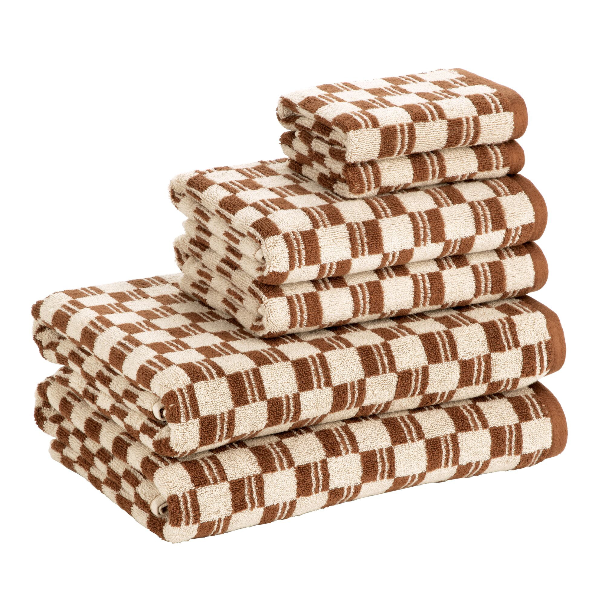  Nate Home by Nate Berkus 100% Cotton Terry 6-Piece Bath Towel  Set  2 Bath Towels, Hand Towels, and Washcloths, 608 GSM, Ultra Soft,  Absorbent for Bathroom from mDesign - Set/6