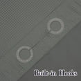 thumbnail image 4 of Zrodlmo No Hook Fabric Shower Curtain with Snap Lining, Waffle Waterproof and Mildew Resistant Bathroom Curtain, 72" x 74", Gray, 4 of 10