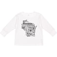 thumbnail image 3 of Inktastic Wisconsin State Word Salad Boys or Girls Long Sleeve Toddler T-Shirt, 3 of 5