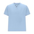 thumbnail image 4 of Clean 2 Pcs Summer Outfits for Mens Light Breathable T-Shirts Henley Neck Tee Short Sleeve Tops Plain Basic Tee Shirts High Waisted Shorts 7" Lightweight Quick Dry Shorts 2 Packs Outfits, 4 of 7