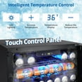 thumbnail image 5 of Faitaliicy 166 Cans Beverage Refrigerator Cooler 24" Mini Beverage Fridge Wth Glass Door Freestanding Beer Wine Drink Soda Fridge Small Drink Machine Built-In LED Light For Bar Kitchen Office, 5 of 6