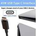 thumbnail image 5 of 45W USB C Type C Charger for HP Chromebook X360 11 12 13 14 15 Series, Spectre X360, EliteBook, Envy X2 Series , Lenovo ThinkPad/Yoga, Dell, Acer, Samsung, Google, Asus  Fast Power Adapter, 5 of 9