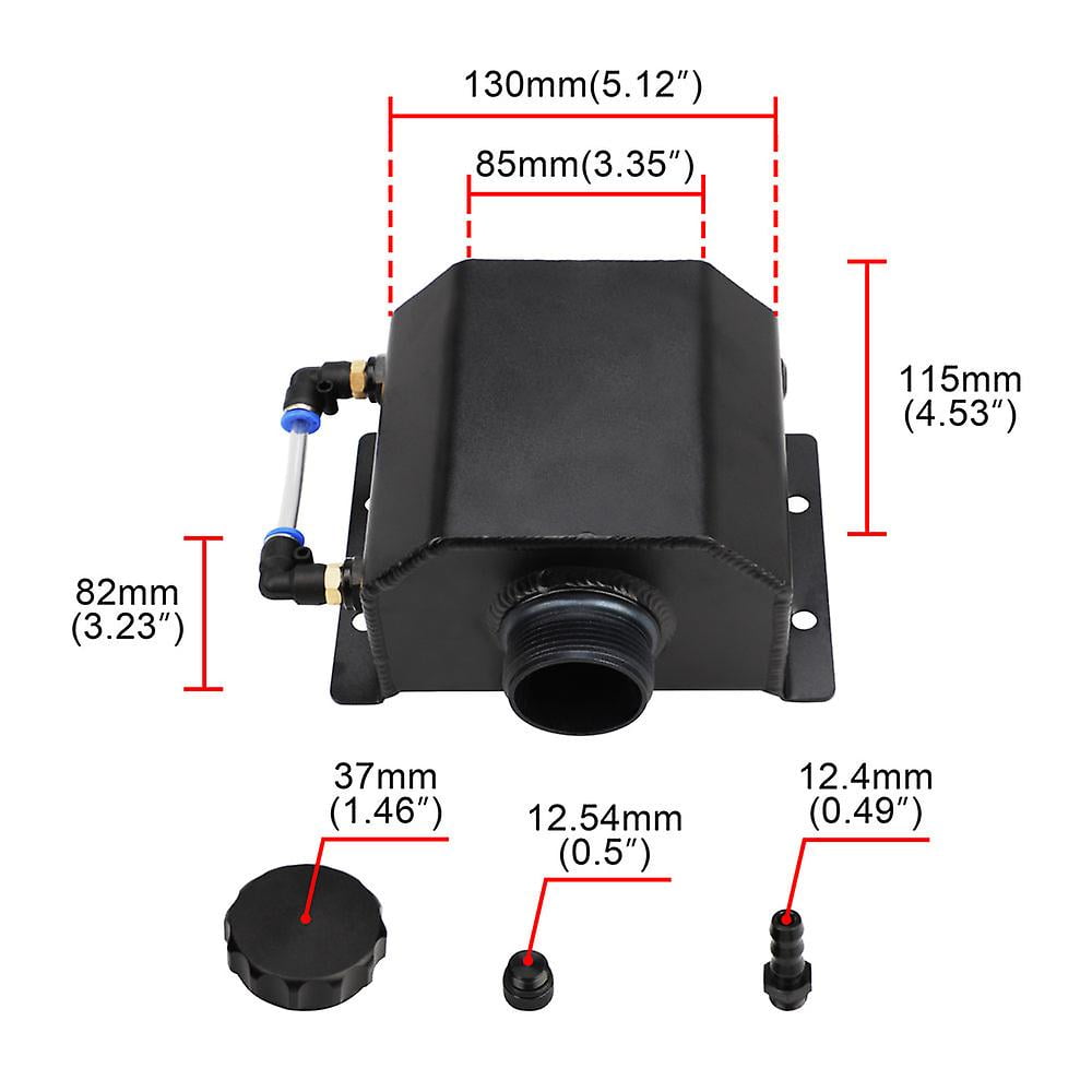 Universal 1l oil catch can alloy aluminium engine breather tank