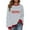 Dark Blue, variant on Maplenight Christmas Sweatshirts for Women Letter Printed Striped Crew Neck Sweatshirt Long Sleeve Regular Fit Casual Pullover Tops